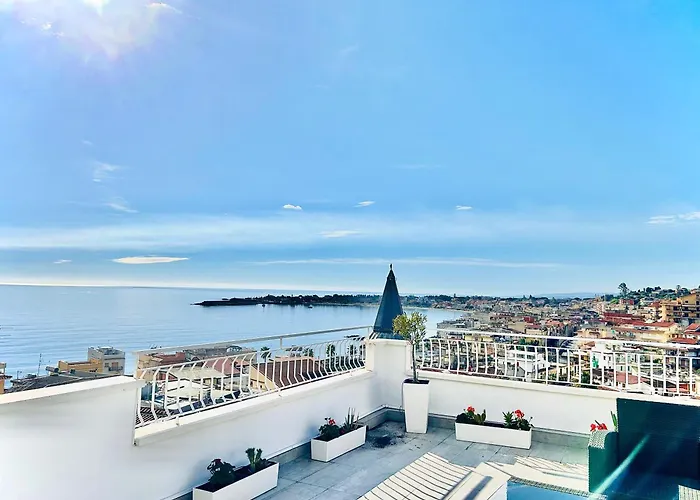 Luxury Penthouse Sea View With Terrace Apartment Giardini Naxos